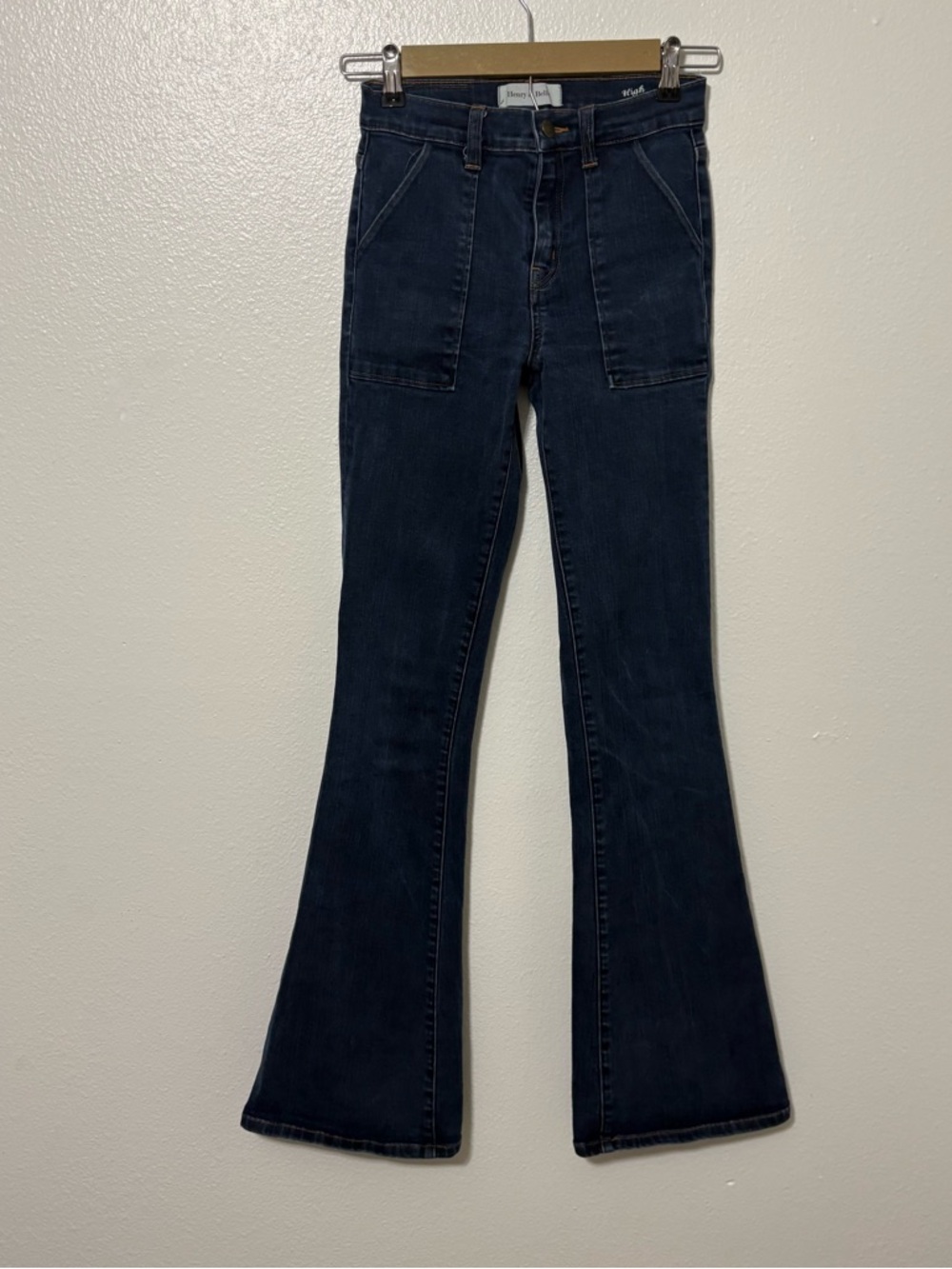 Henry & Belle Size 26 High Waisted Flare Dark Wash Jeans Western Cowgirl Barn
